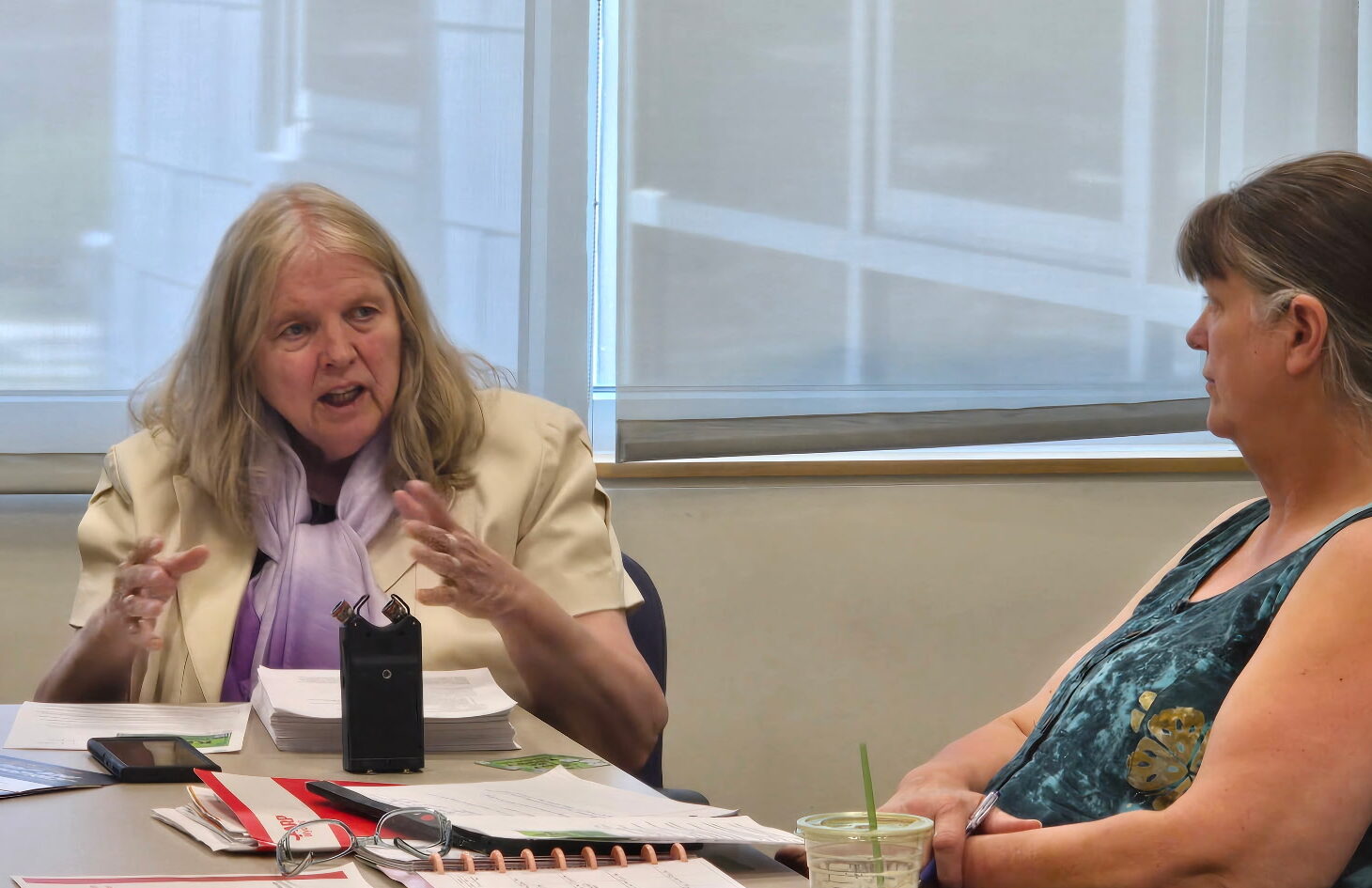 Lisa Kinney listens